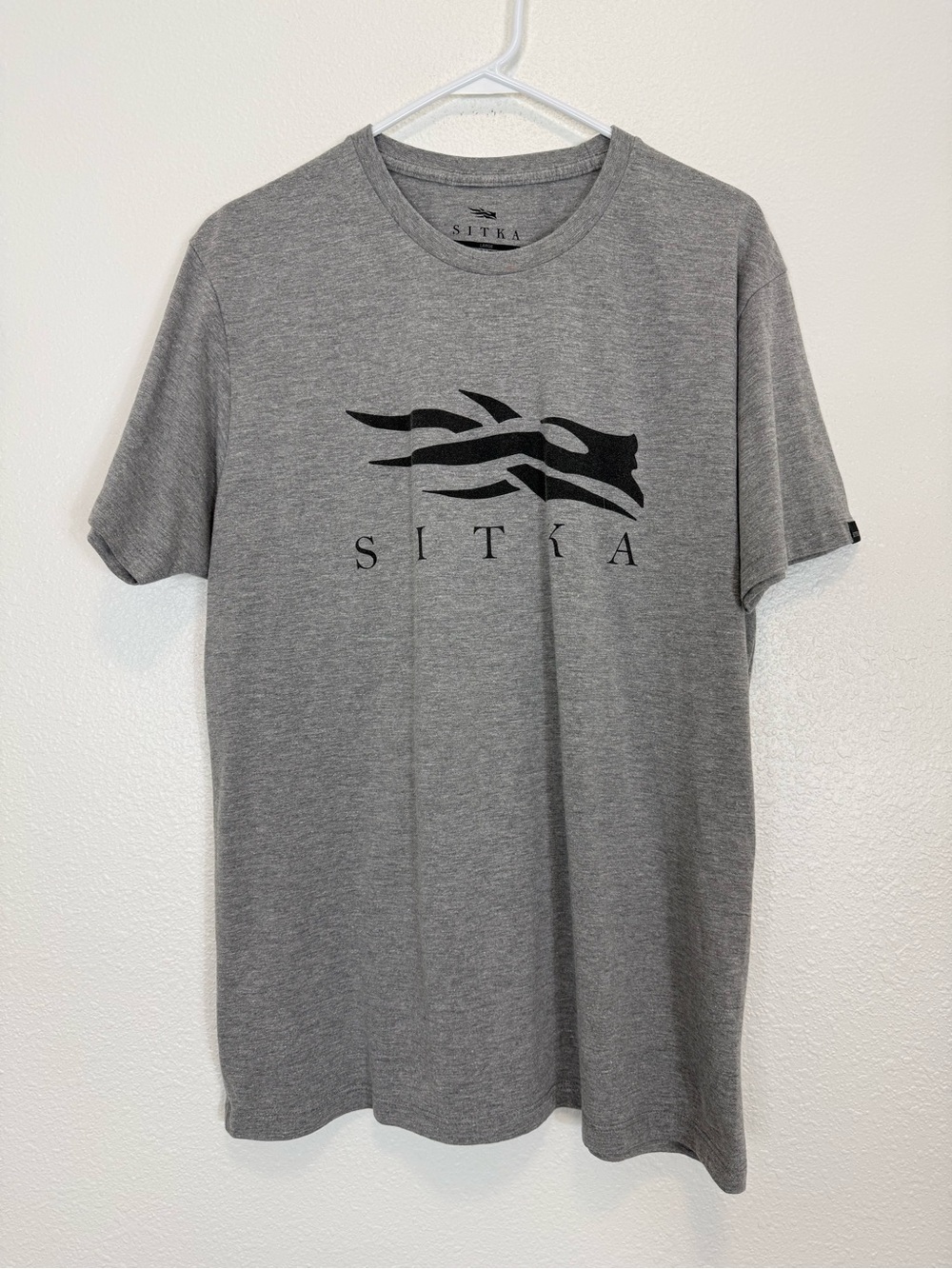 SITKA Men's Grey Logo Crew Tee